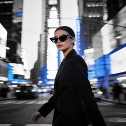 Cloudstory TrueBlue XXVIII — Blue Mirror Square Steel Sunglasses